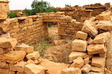 Ruins of Kuldhara, a Haunted Village in Rajasthan Stock Image - Image ...