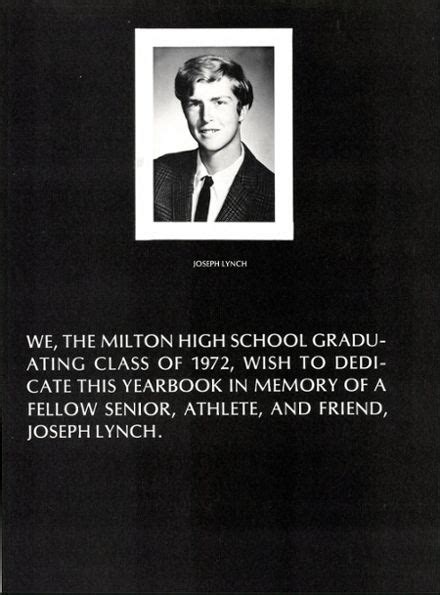 Explore 1972 Milton High School Yearbook, Milton MA - Classmates