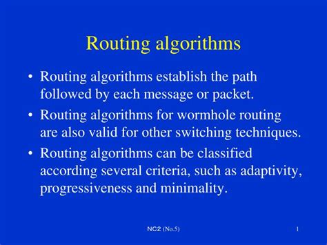 PPT - Routing algorithms PowerPoint Presentation, free download - ID:3410931