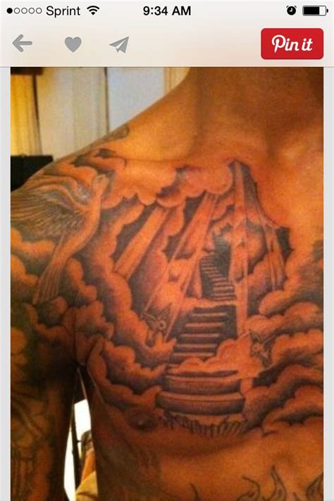 Heaven Gates Tattoo On Chest