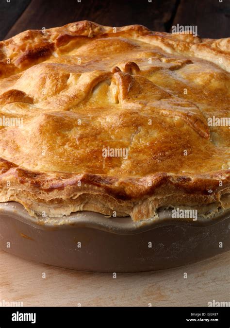 Large steak and kidney pie crust Stock Photo - Alamy