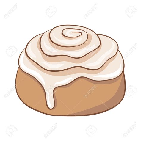 Cinnamon Bun Drawing : Cinnamon Roll Clipart Vector Sweet Bun Baked Freshly Sticky Rolls ...