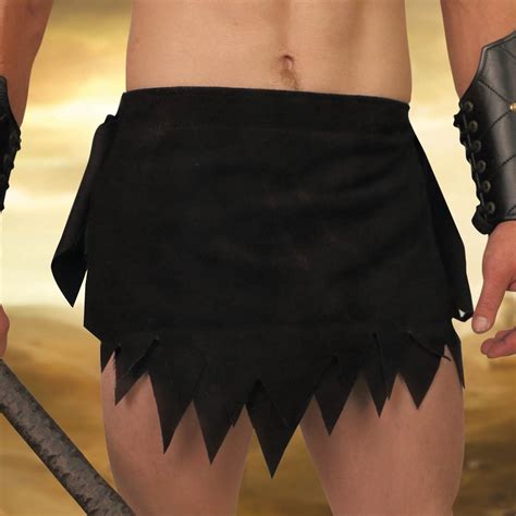 Suede Loincloth Men's Fantasy Warrior Costume | Museum Replicas