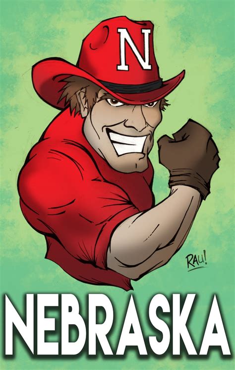 Nebraska Herbie Husker Poster - Etsy