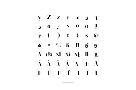 Paris Typeface Bold Plain Style Moshik Nadav Fashion Fonts Typography