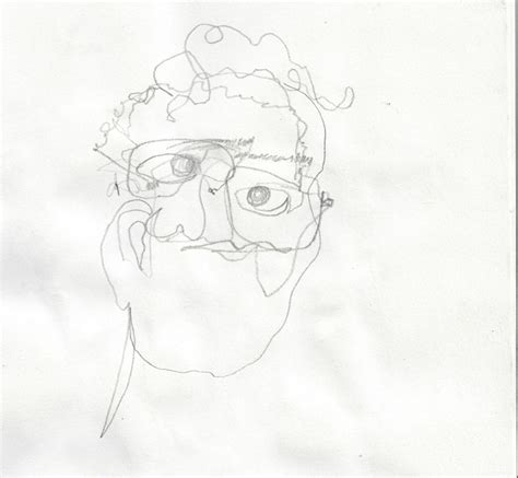 #12: Blind Contour Self Portrait - Mark-Making Exercises