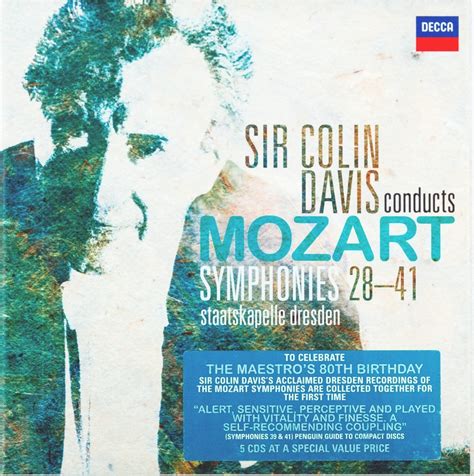 makdelart - classique: W.A. Mozart - Symphonies 28-41 (Sir Colin Davis) [5CD]