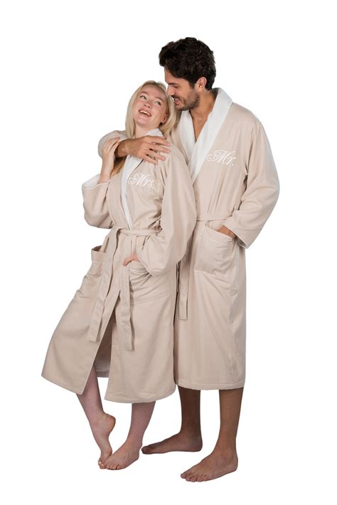 Mr and Mrs Gabardine Bathrobes | Luxury Couples Robes Set | Includes a Gift Box - Walmart.com