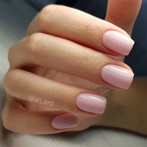 Pretty blush pink on short nails #nail #manicure #nailpolish #nailart ...