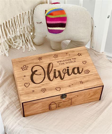 Personalized Baby Keepsake Box for Baby Girl and Baby Boy Valentines ...