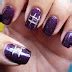 Nailart semplice: purple glitter e incroci argento by Ale | Trendy Nail