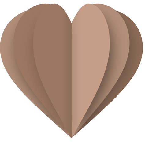 Brown Paper Heart Png, Paper Heart Valentine's Day 10956829 PNG