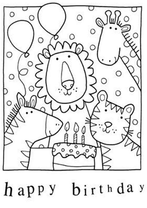 Free & Easy Happy Birthday Coloring Pages