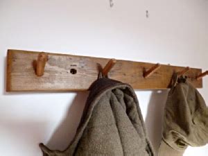 Chunky wooden coat rack, hat rack, coat hook, coat pegs (5) | Coat pegs ...