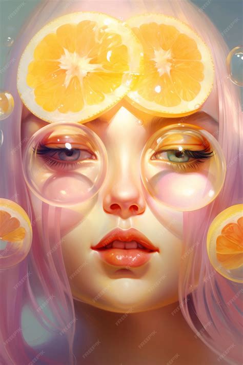 Free AI Image | Digital portrait with orange