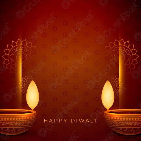 Realistic deepavali card design with text space - stock vector | Crushpixel