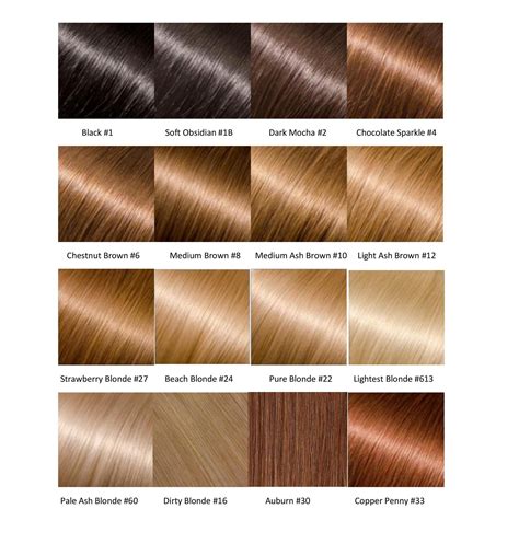 An Entire Hair Color Chart for Hair Extensions - Glossie Hair – Glossie Hair Company | Hair ...