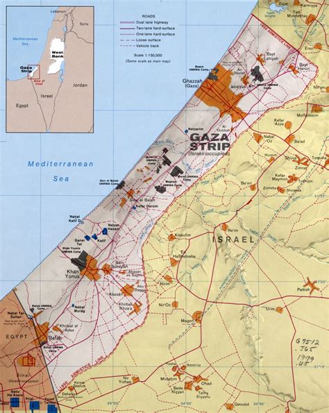 Detailed Political Map Of Gaza Strip Sciencefiles | Images and Photos finder