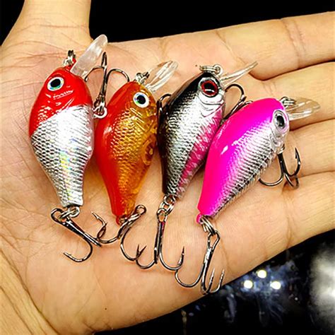 8.5G 5.5CM Bass Fishing Lures Mini Crank Bait Crankbait Minnow Tackle ...