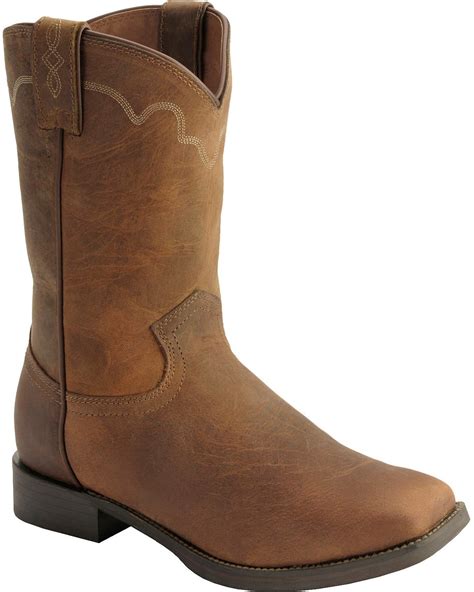 Justin Men's Naked Finish Square Toe Western Boots | Boot Barn