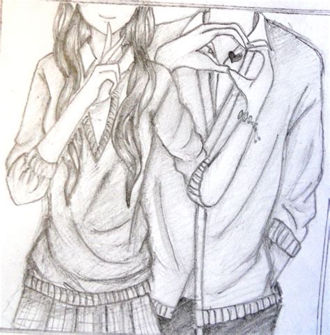 Cute Anime Couple Drawing at GetDrawings | Free download