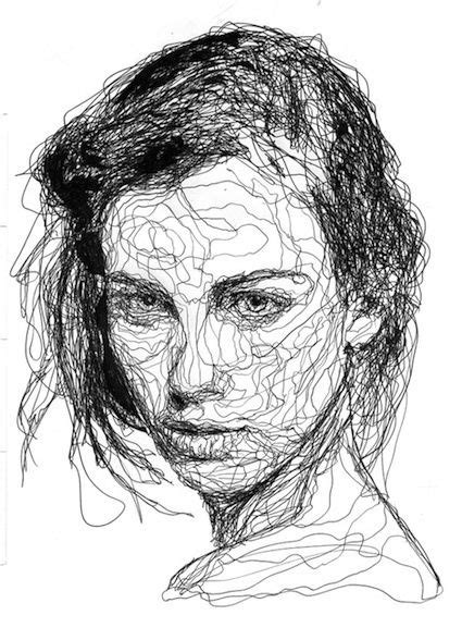 cross contour drawing face - Google Search | Portrait drawing, Art inspiration, Sketches