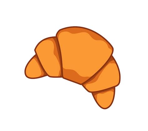 Premium Vector | Cartoon cute butter croissant. Vector illustration of ...