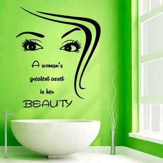 Woman Eyes Beauty Quote Sticker Vinyl Wall Art - Overstock - 10105086