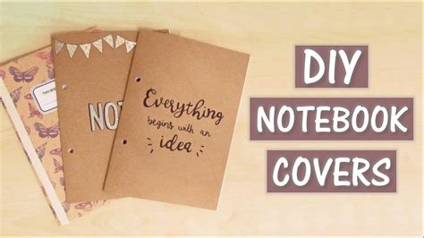 DIY Customised Notebook Covers | creaternet - YouTube