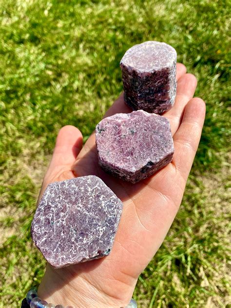 Raw Ruby crystal polygone natural ruby stone polygone raw | Etsy