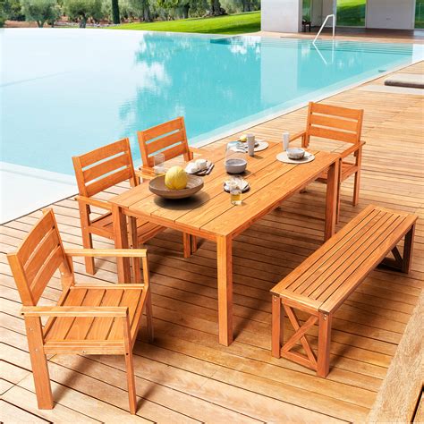 Hokku Designs Saniyah 6 - Person Rectangular Outdoor Dining Set | Wayfair