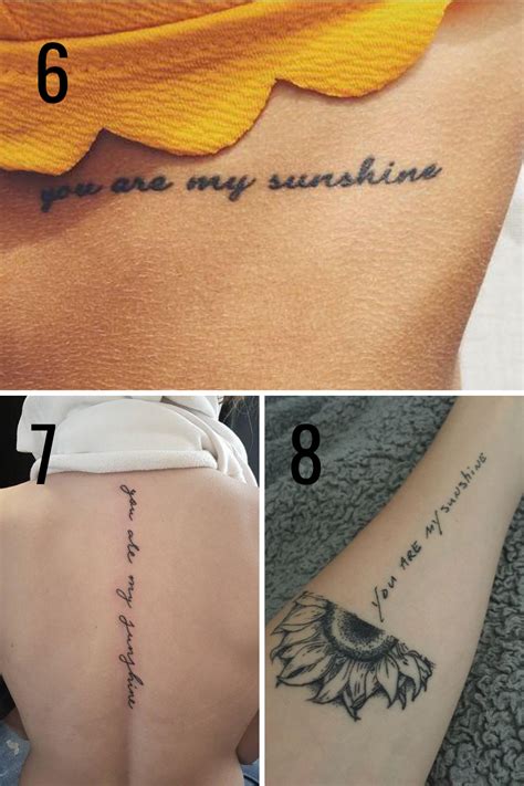 27 You are my Sunshine Tattoo Ideas - tattooglee | Sunshine tattoo, Writing tattoos, Sunshine ...