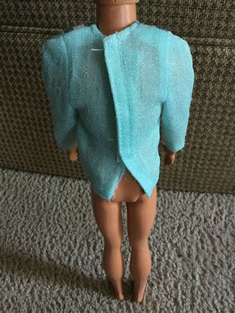 1991 Mattel MY FIRST KEN #3841 Ken Barbie Doll Shirt Only Blue Stars Heart Patte | eBay