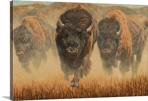 Charging Bison Wall Art, Canvas Prints, Framed Prints, Wall Peels | Great Big Canvas