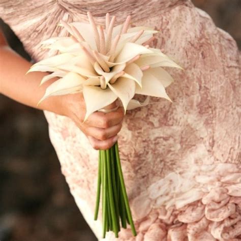 Pale pink tulip anthurium bouquet - Flowers by Heidi, Four Seasons Resort Hualalai Weddings ...