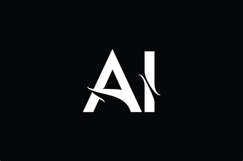 AI Monogram logo design By Vectorseller | TheHungryJPEG