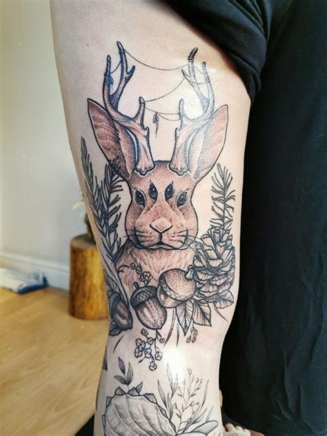 Jackalope Tattoo | Chest piece tattoos, Tribal chest tattoos, Tattoos