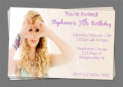 Taylor Swift Birthday Party Invitations | FREE Invitation Templates ...