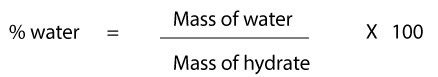 Hydrate: what is it and how to calculate the percent of water in it