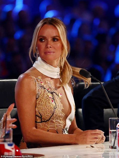 Britain's Got Talent judge Amanda Holden wears risqué dress | Amanda holden, Spiderweb dress ...