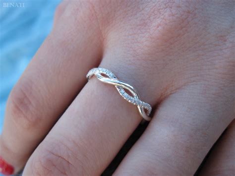 Diamond Infinity Knot Ring, Infinity Ring Diamond Wedding Ring | Benati