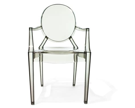 Philippe Starck Style Ghost Arm Chair - Louis - Smoke | Ghost armchair, Fur dining chair, Seat ...