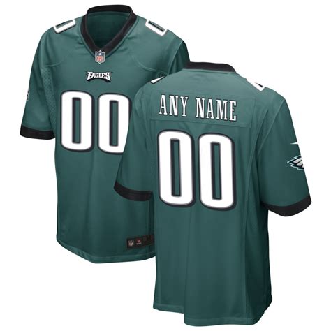 Philadelphia Eagles Midnight Green Custom Game Jersey - jerseys2021