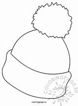 Printable Winter Hat Coloring Page sketch template