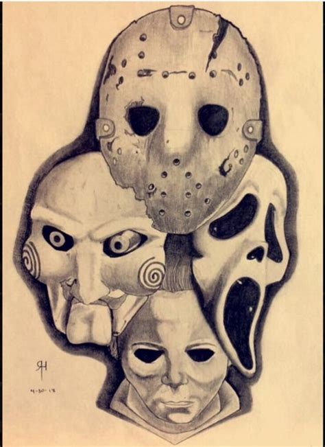 Jason Mask Drawing