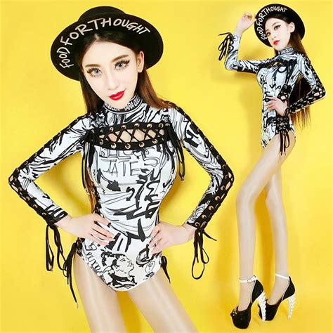 Fashion New DS Performance Nightclub Outfit DJ Costume Women Singer ...