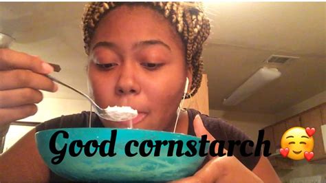 Big spoonfuls OF CORNSTARCH .. | eating cornstarch 🥰.. - YouTube