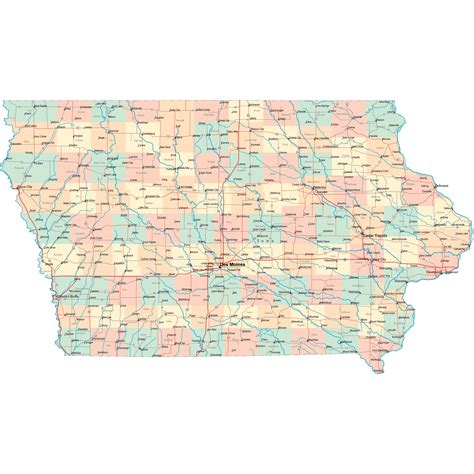 Iowa Road Map - IA Road Map - Iowa Highway Map