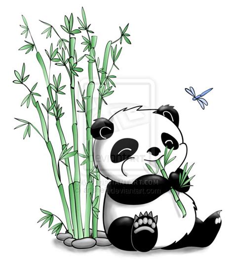 Panda Eating Bamboo | Panda drawing, Panda art, Panda tattoo