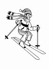 Coloring Page skiing  Free Printable coloring Pages Img 12219 sketch template